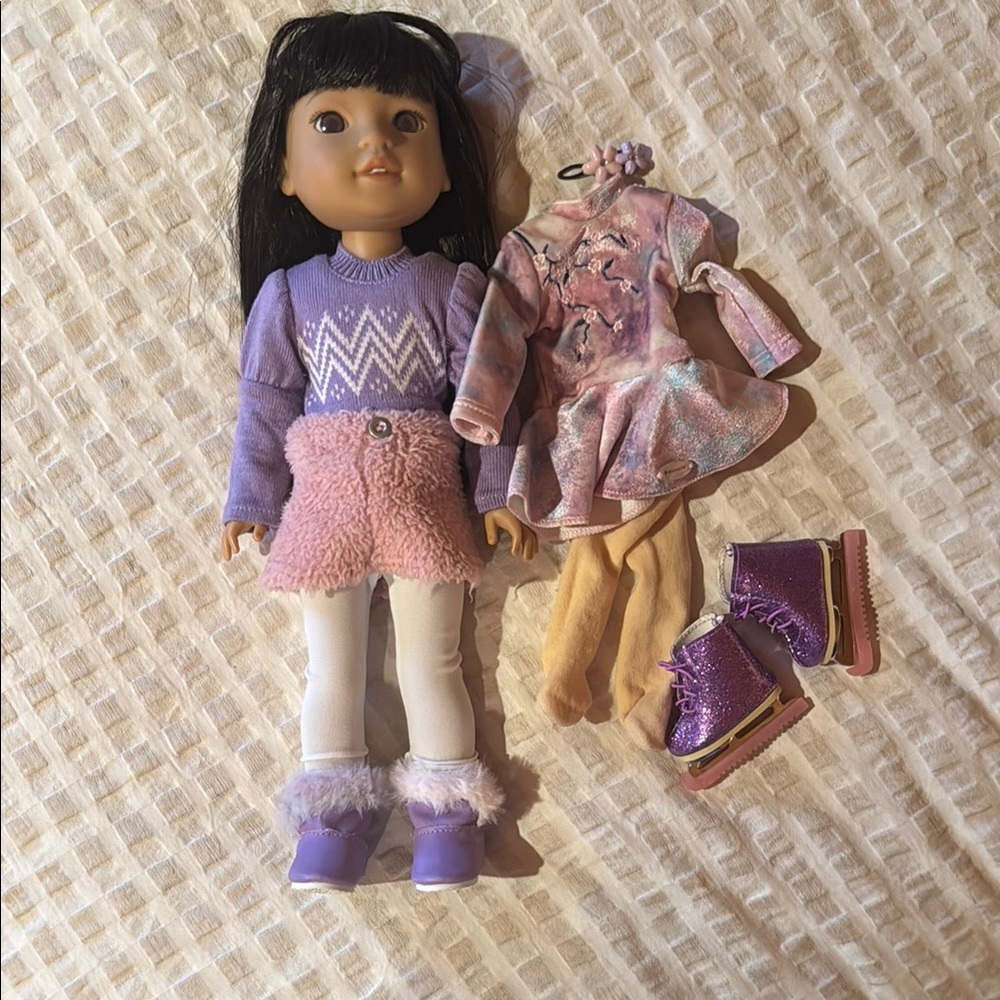 American Girl “Gwen” Purple and Pink Doll with Accessories